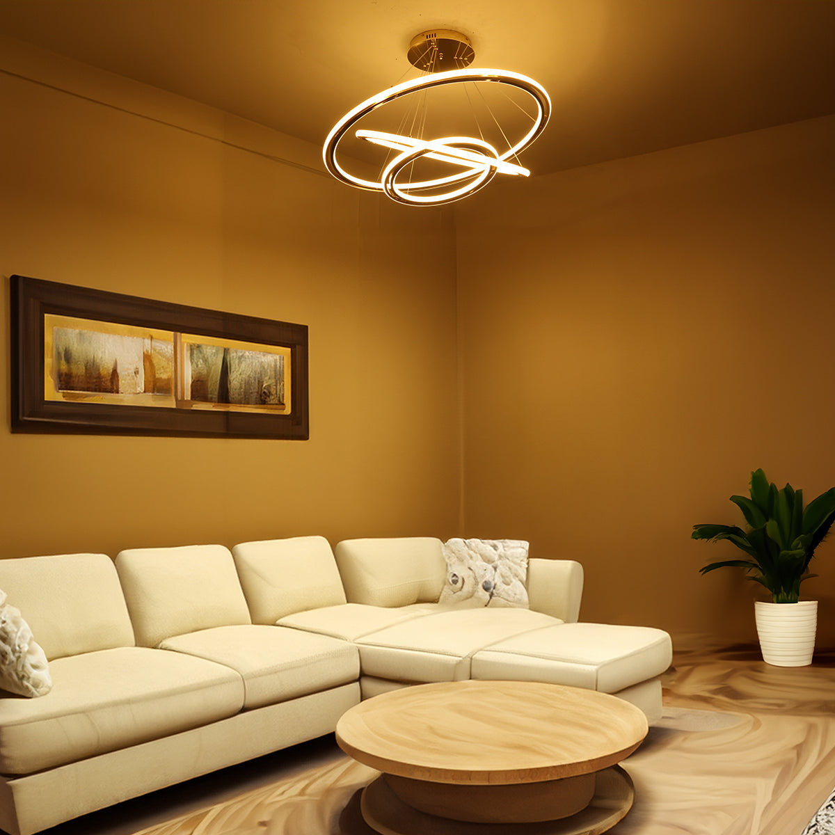 Buy Easy Going (3 Colour) LED Chandelier Living Room