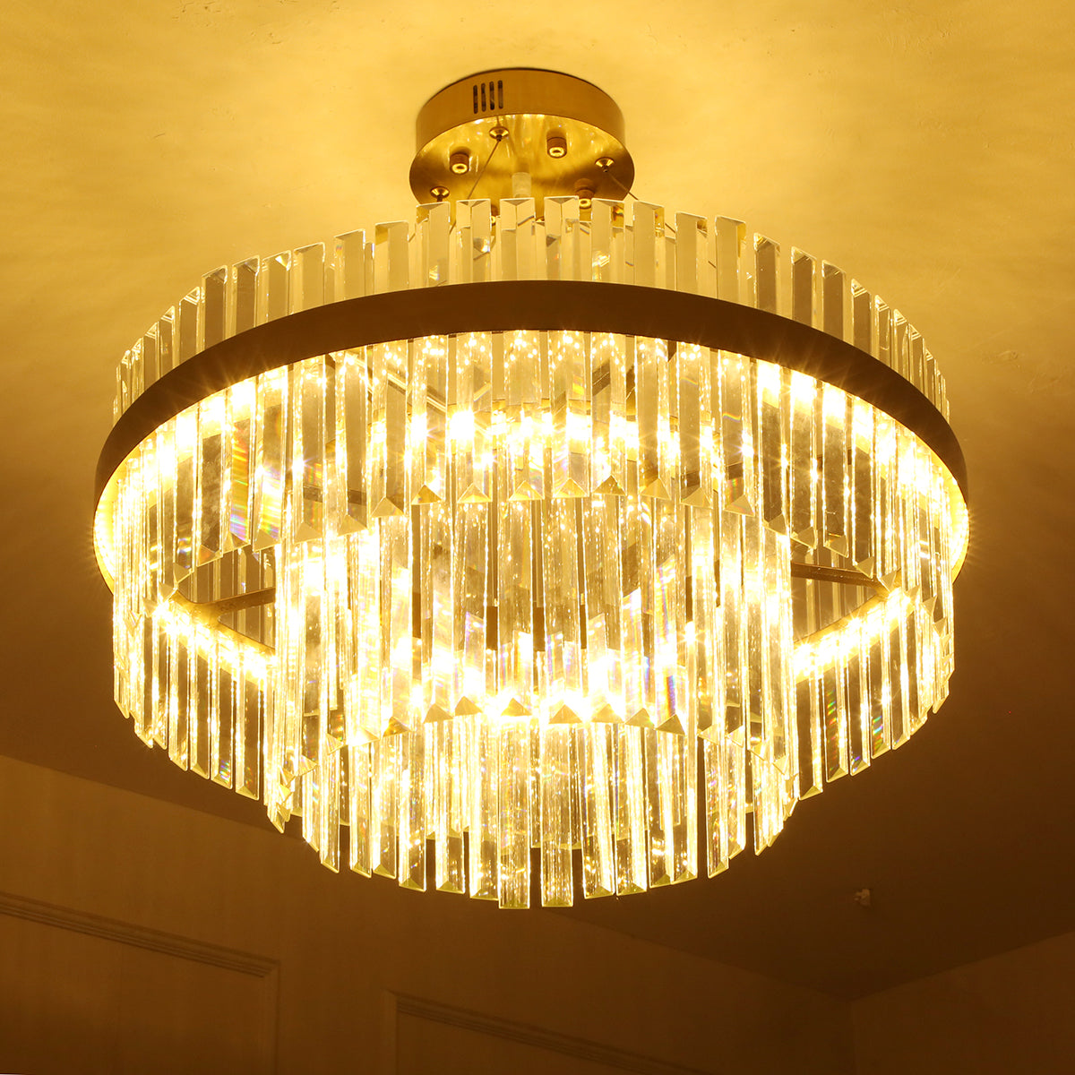 Buy Glamour Crystal (3 Colour) LED Chandelier Online