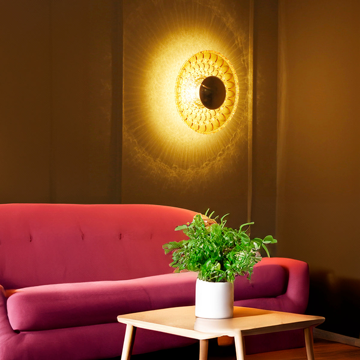 Buy Going Places Amber 3 Colour LED Wall Light Online