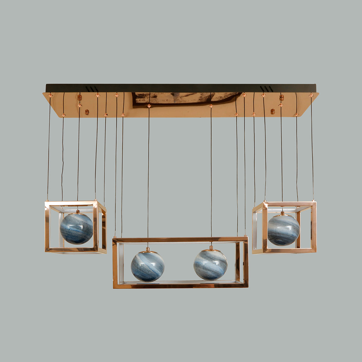 Buy Ocean Blue Dimmable &amp; Remote LED Chandelier Dining Room