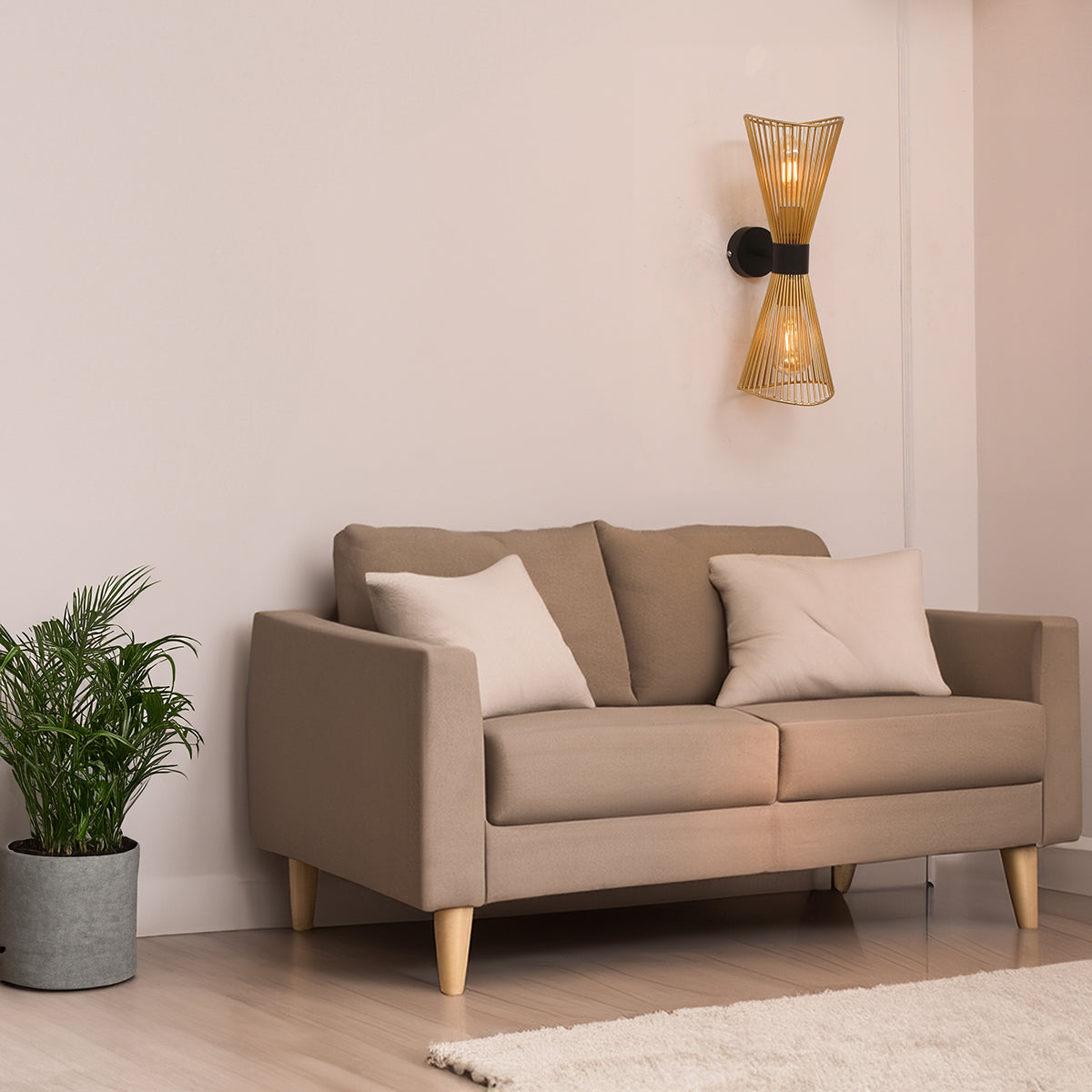 Buy Strike Brass Wall Light Living Room