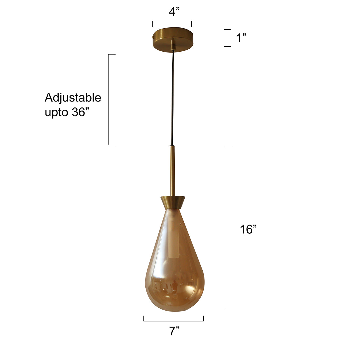 Buy Teardrop Amber LED Pendant Light Bangalore