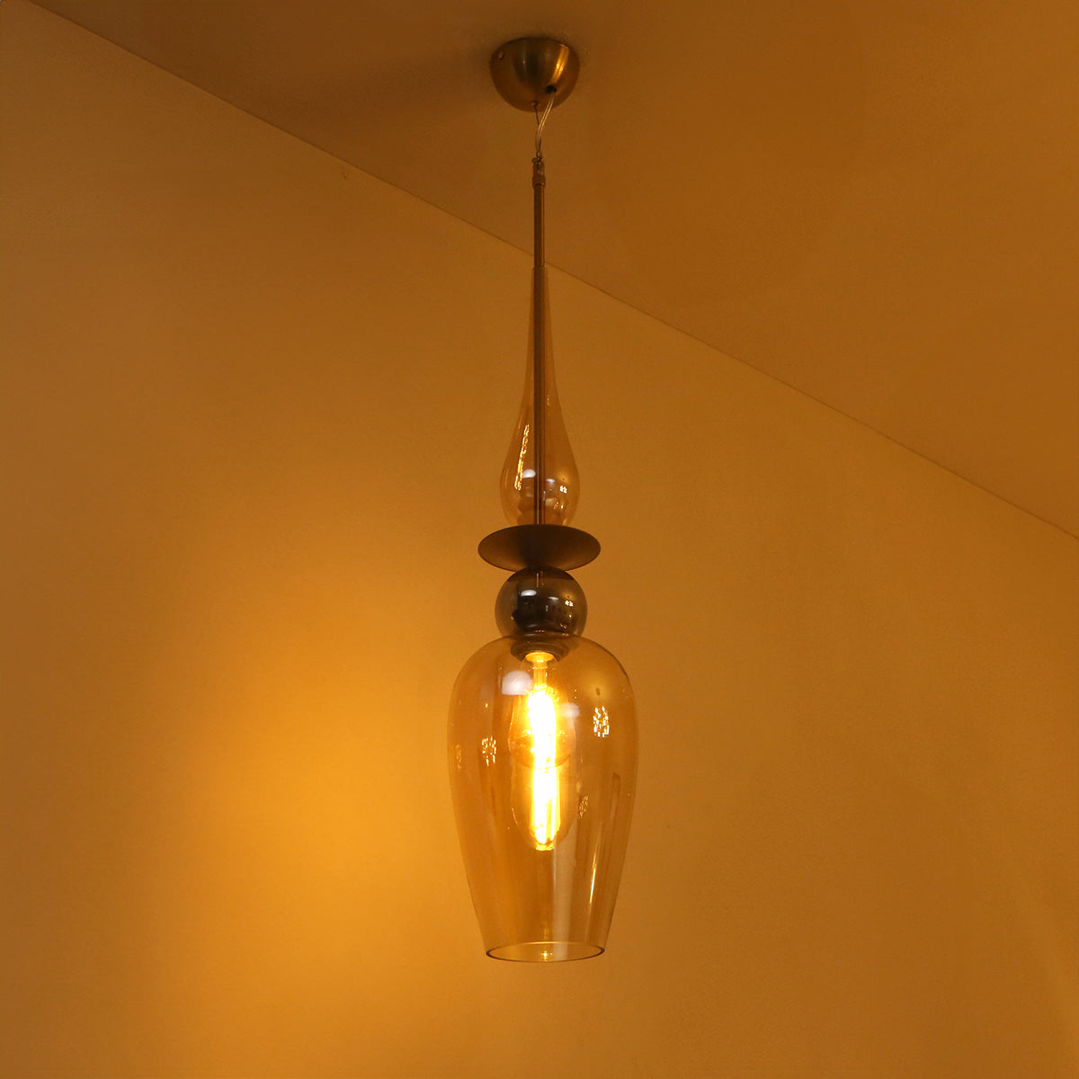 Live on Amber Smoke Pendant Light Online