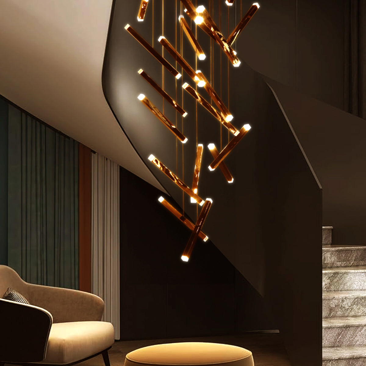 Look Up ( Smart &amp; Dimmable ) Double Height LED Chandelier Online