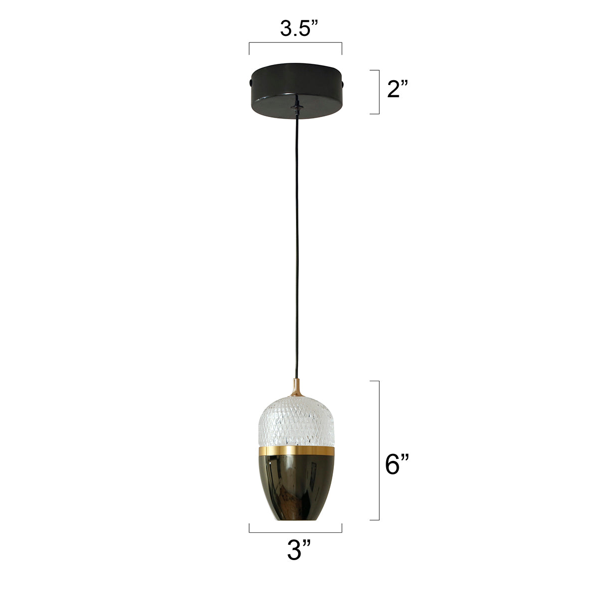 Shop Beauty Seeker Black LED Pendant Light Interior Lights