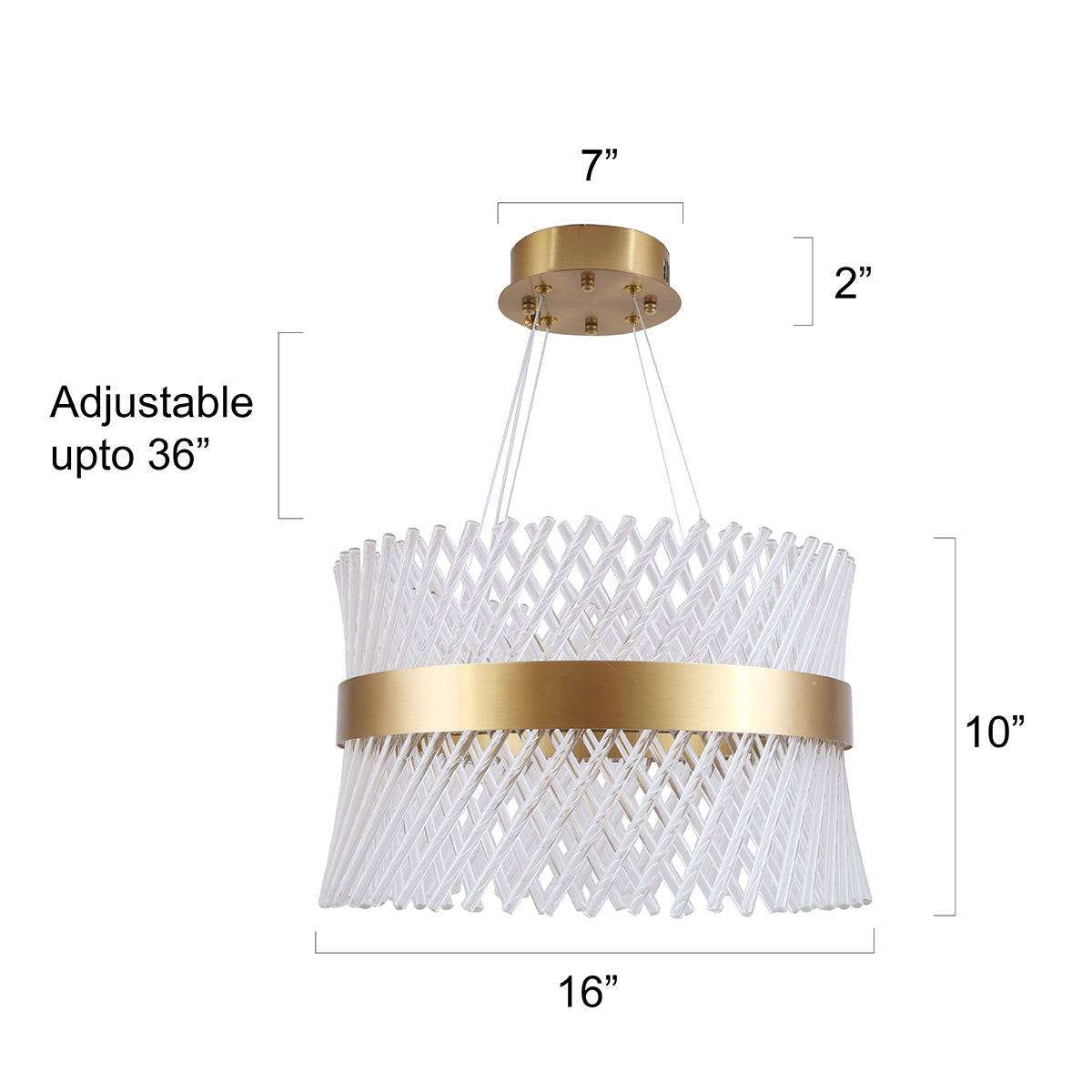 Shop Blissful 400mm (3 Colour) LED Chandelier Interior Lights