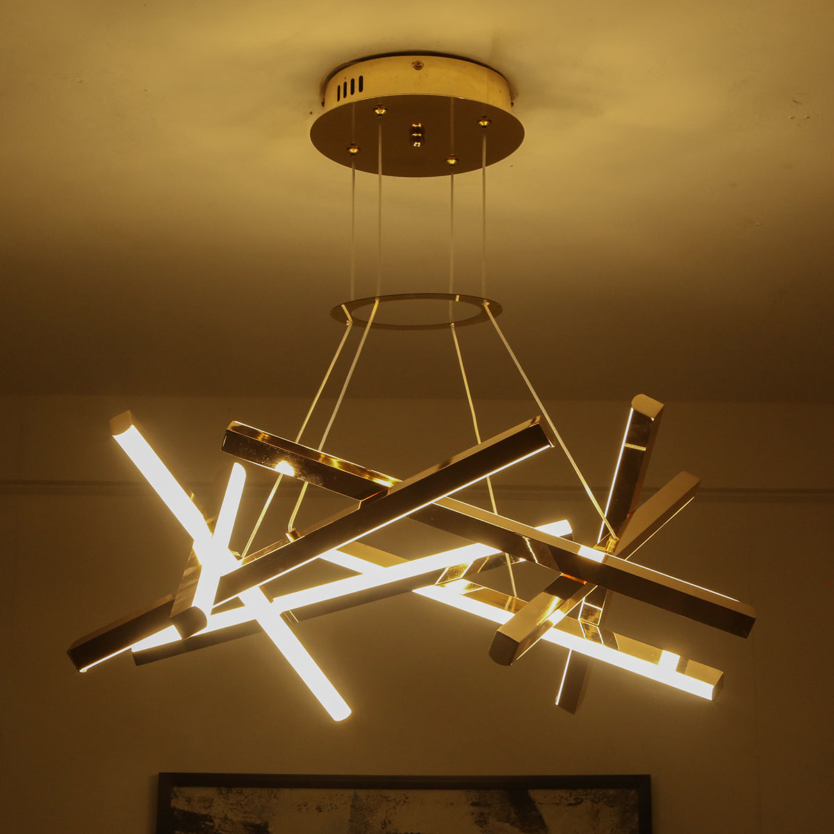 Shop Cross Cross (3 Colour) LED Chandelier Living Room