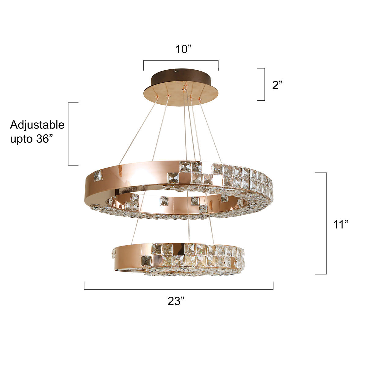 Shop Diamond Beauty Smart ( Dimmable &amp; Remote ) LED Chandelier Bangalore