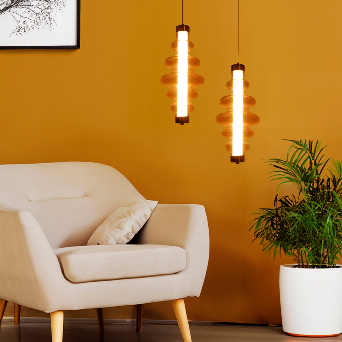 Shop Golden Age Amber LED Pendant Light Interior Lights