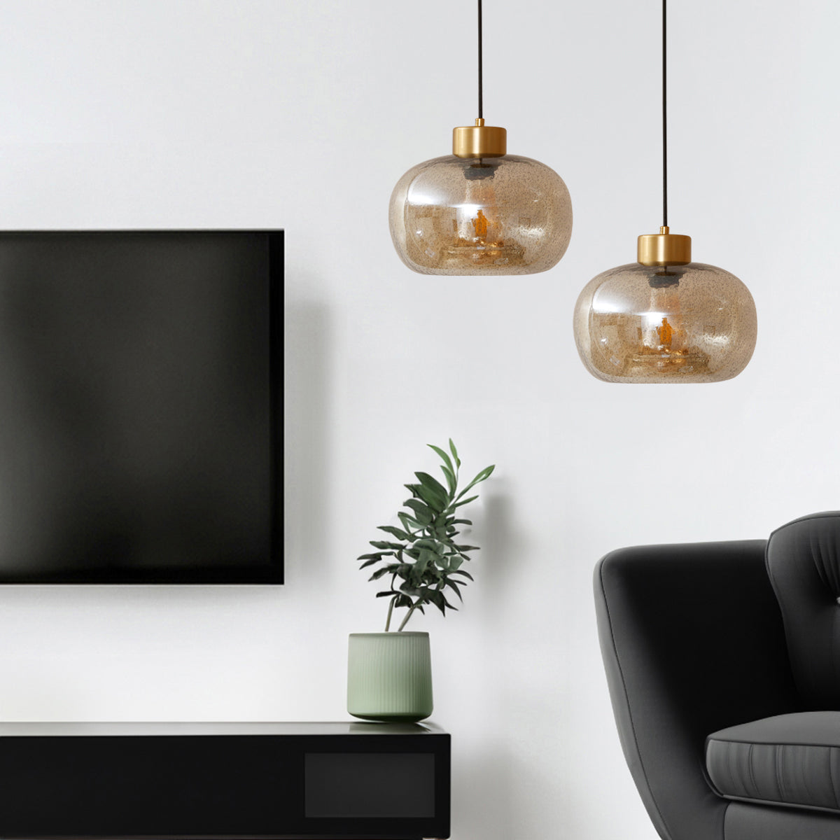 Shop Leave Your Mark Amber Pendant Light Interior Lights 