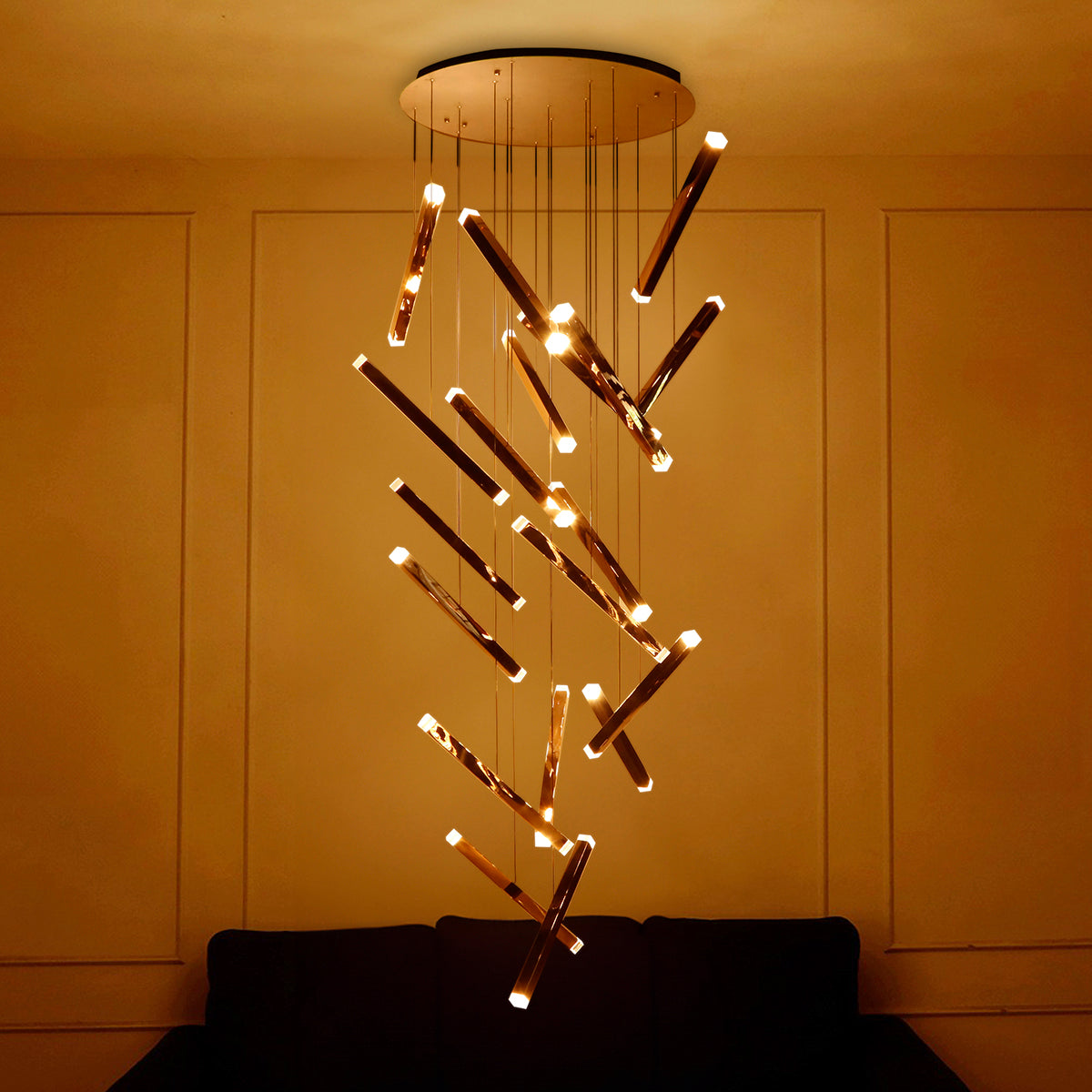 Shop Look Up ( Smart &amp; Dimmable ) Double Height LED Chandelier Living Room