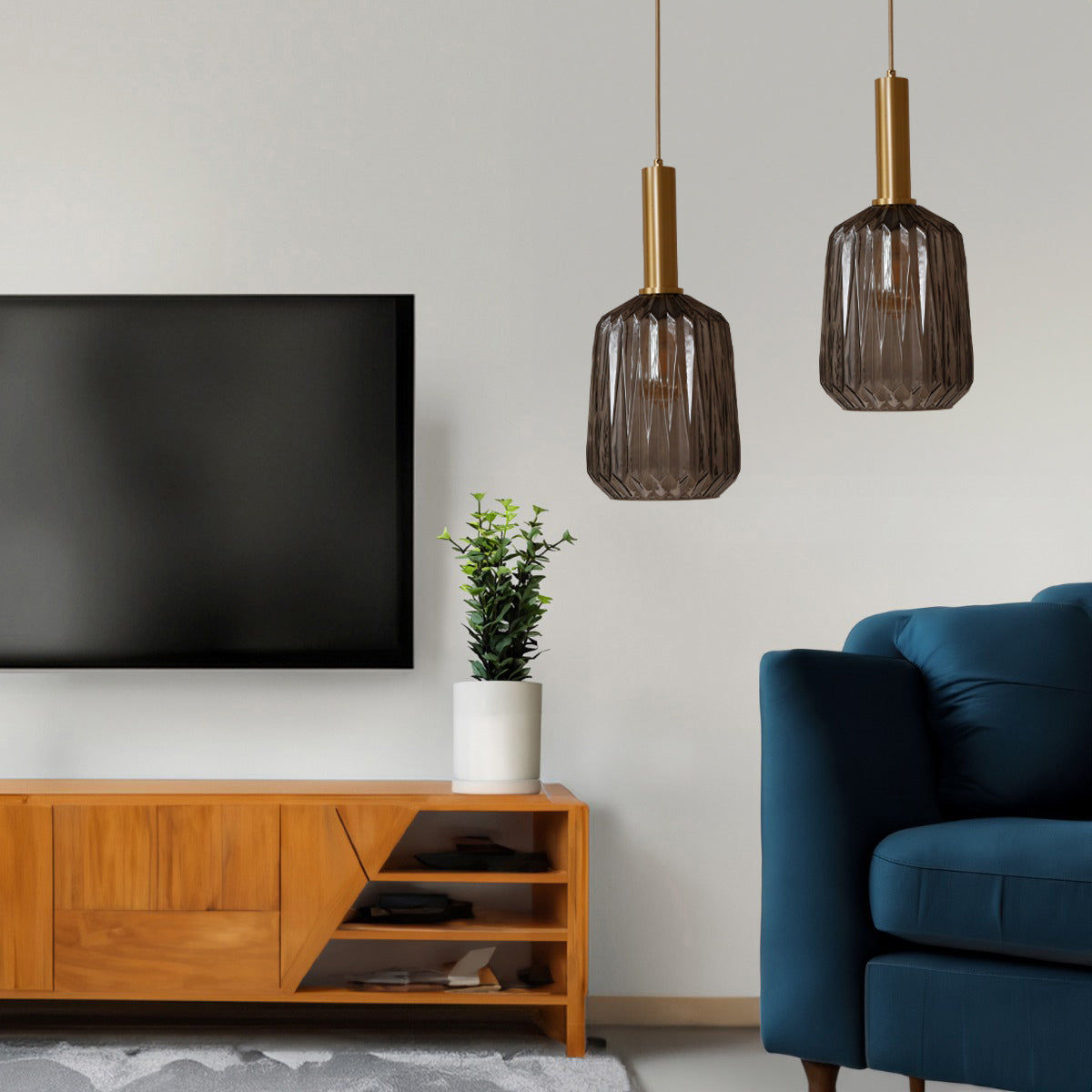 Shop Open Minds Smoke Pendant Light Living Room