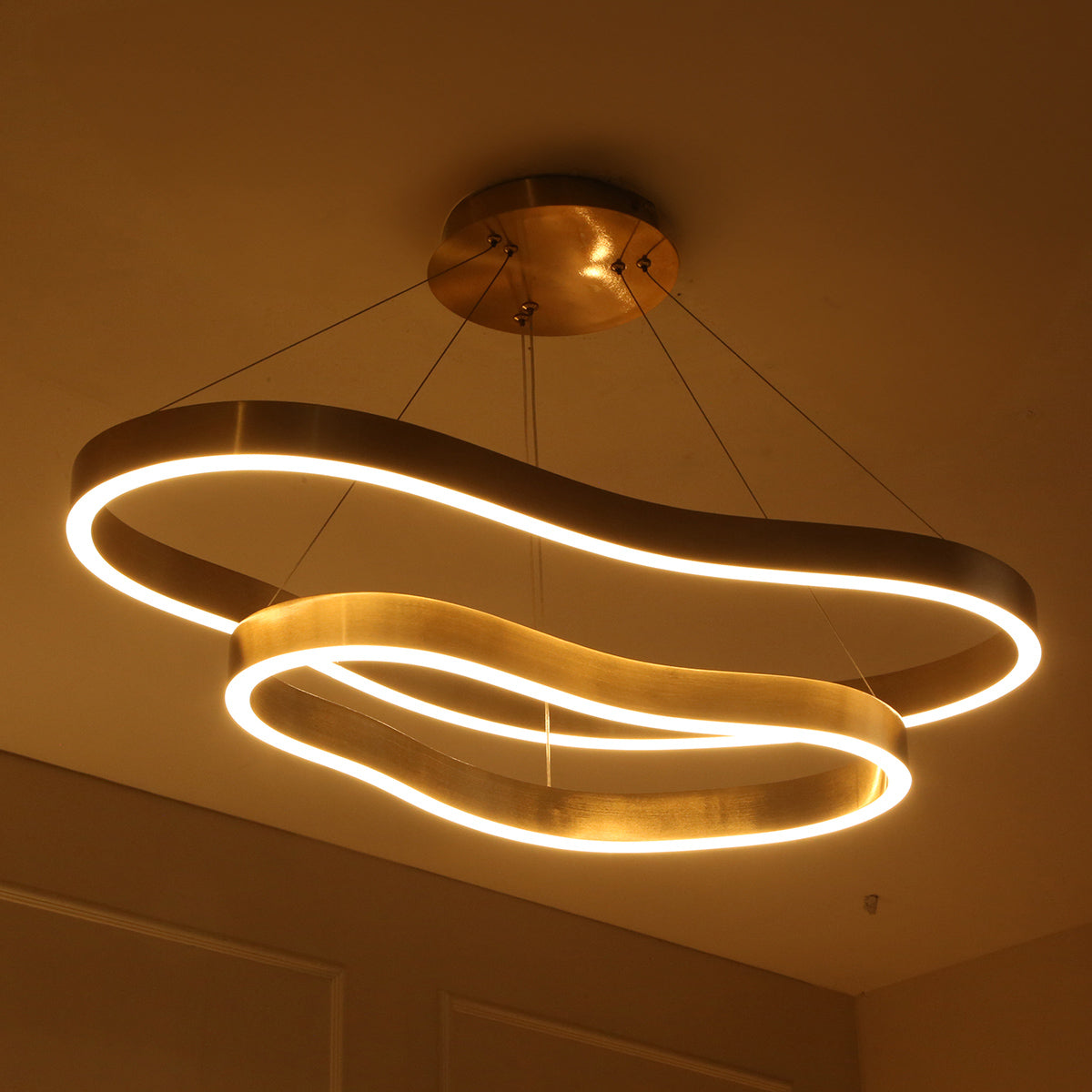 Shop Saturn Rings (3 Colour) LED Chandelier Online