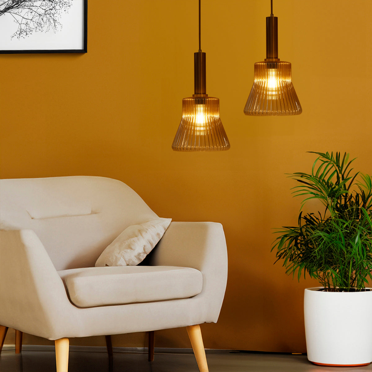 Shop Style Nest Amber Pendant Light Living Room