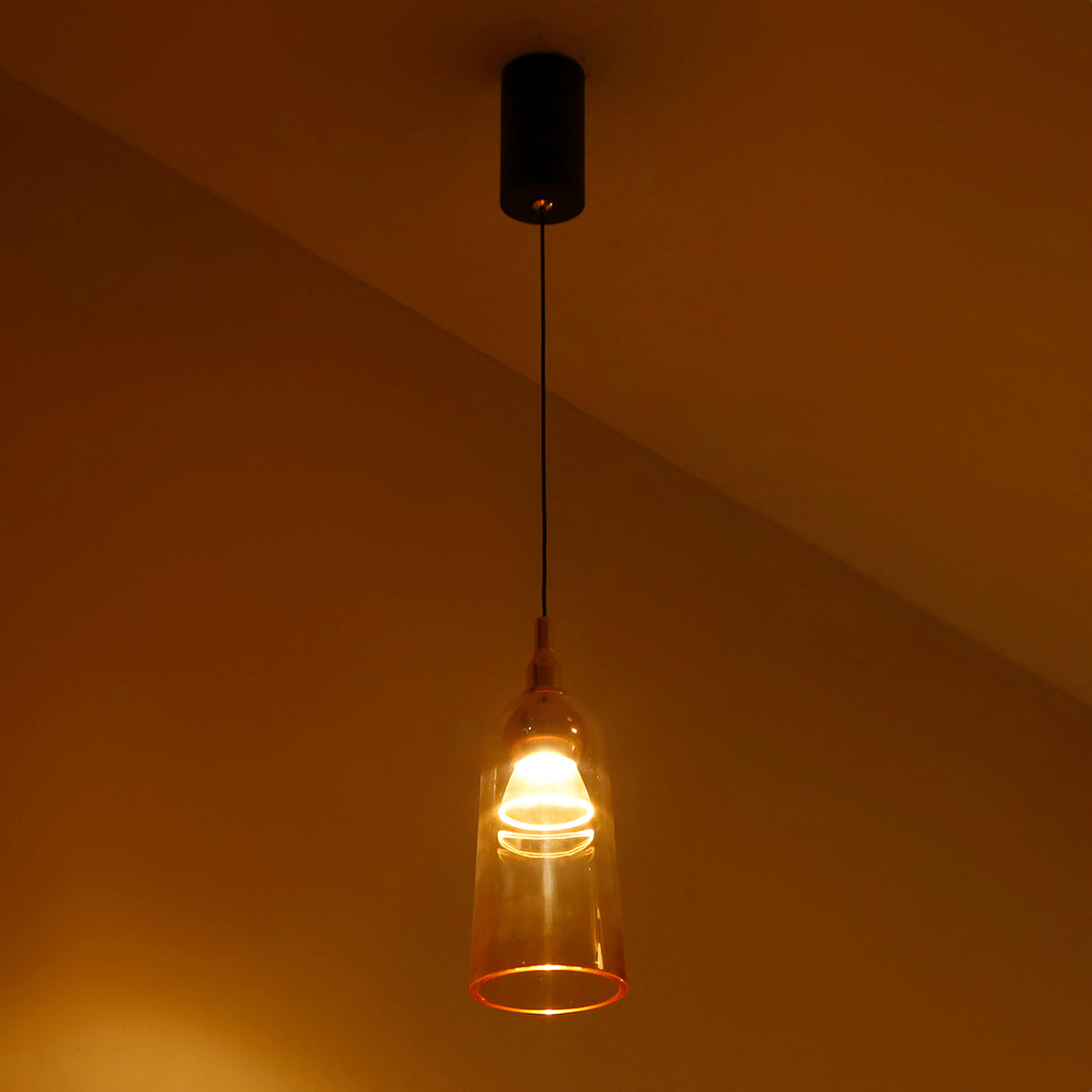 Trendy Sleek Amber LED Pendant Light