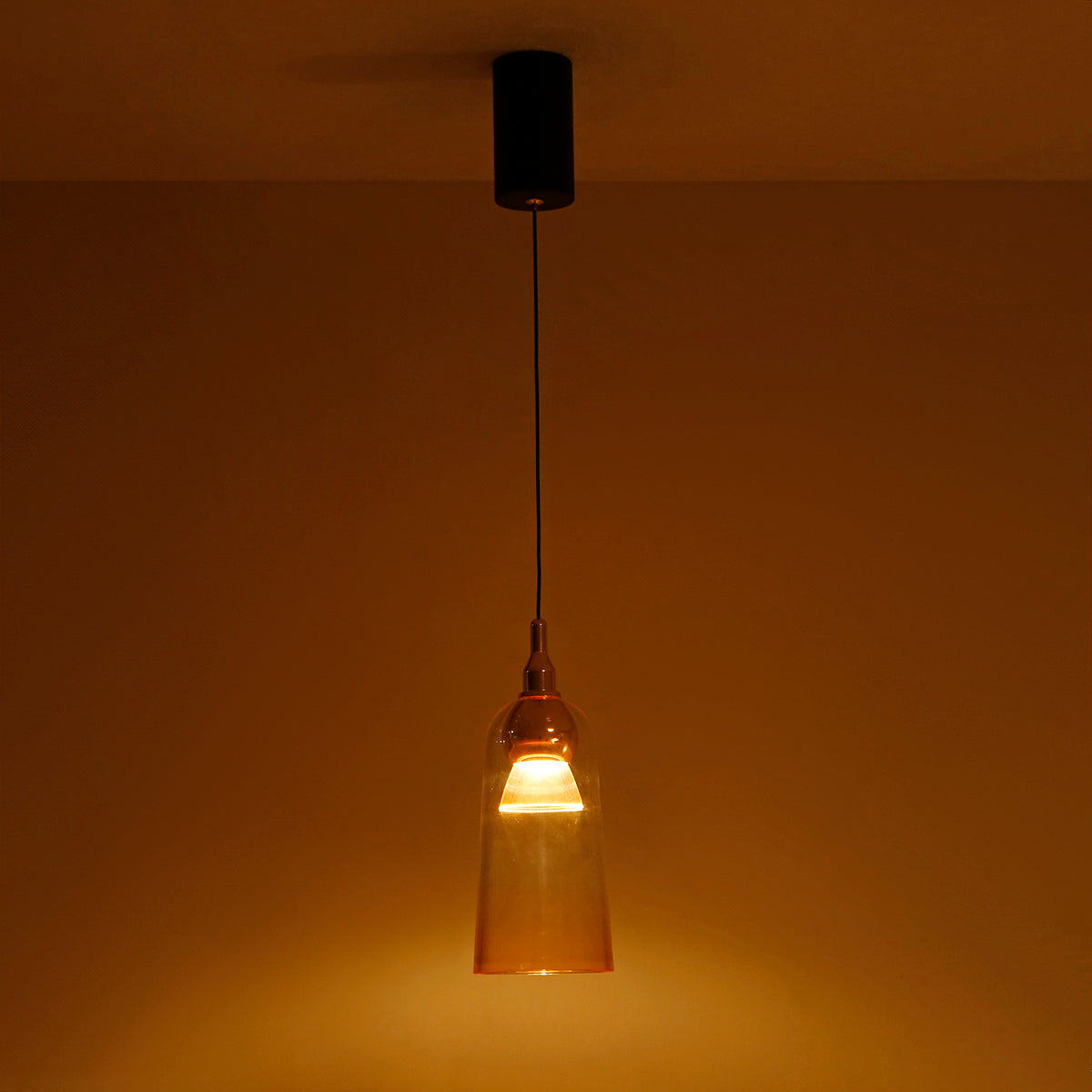 Trendy Sleek Amber LED Pendant Light