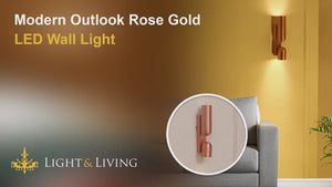 Modern Outlook Rose Gold LED Wall Light Video