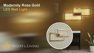 Modernity Rose Gold LED Wall Light Video