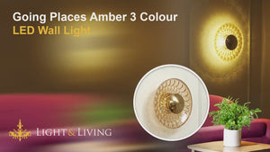 Going Places Amber 3 Colour LED Wall Light Video