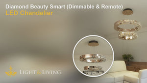 Diamond Beauty Smart ( Dimmable & Remote ) LED Chandelier Video