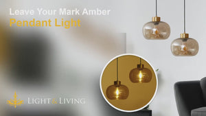 Leave Your Mark Amber Pendant Light Online