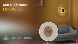 Soft Glow Brass LED Wall Light Video