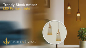 Trendy Sleek Amber LED Pendant Light Video