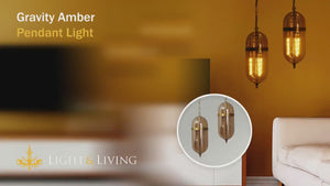 Gravity Amber Pendant Light Video