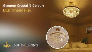 Glamour Crystal (3 Colour) LED Chandelier Video