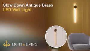 Slow Down Antique Brass LED Wall Light Video