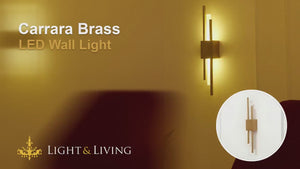 Carrara Brass LED Wall Light Video