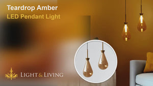 Teardrop Amber LED Pendant Light Video