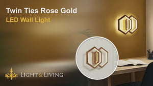 Twin Ties Rose Gold LED Wall Light Video