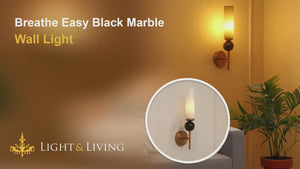 Breathe Easy Black Marble Wall Light Video