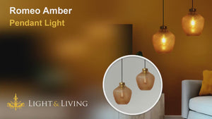 Romeo Amber Pendant Light Video