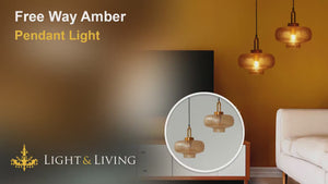 Free Way Amber Pendant Light Video