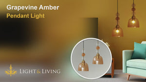 Grapevine Amber Pendant Light Video