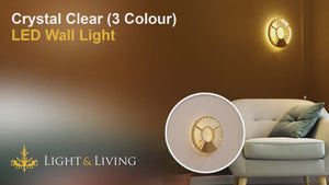 Crystal Clear (3 Colour) LED Wall Light Video