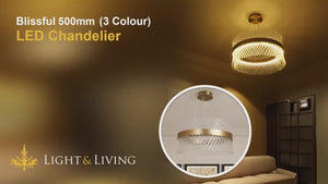 Blissful 500mm (3 Colour) LED Chandelier Video