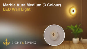 Marble Aura Medium (3 Colour) LED Wall Light Video