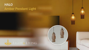 Halo Amber Pendant Light Video